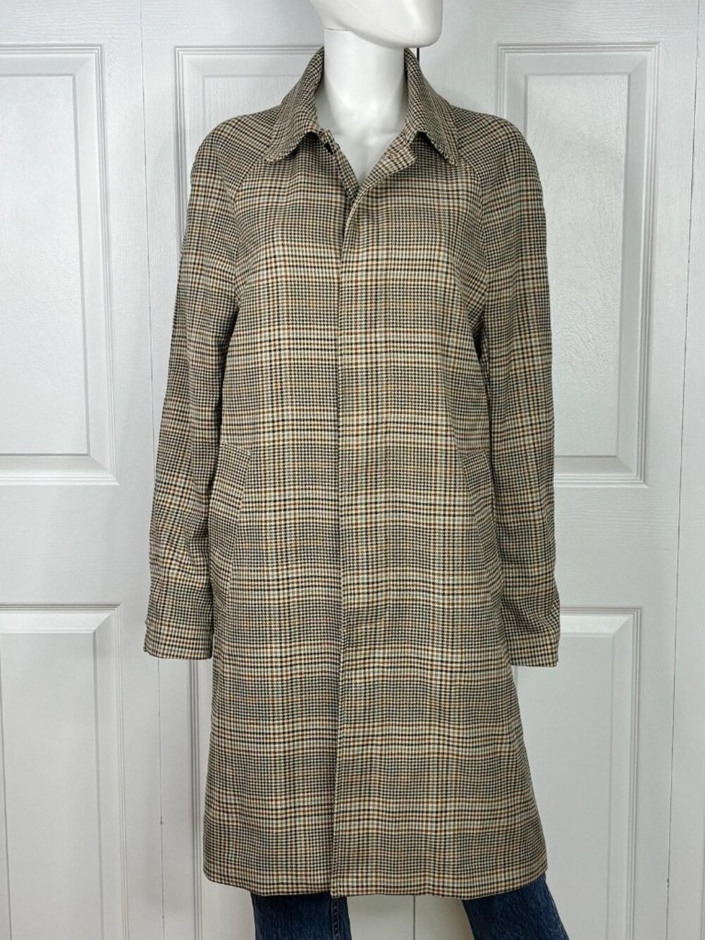 H&M women's plaid autumn coat medium